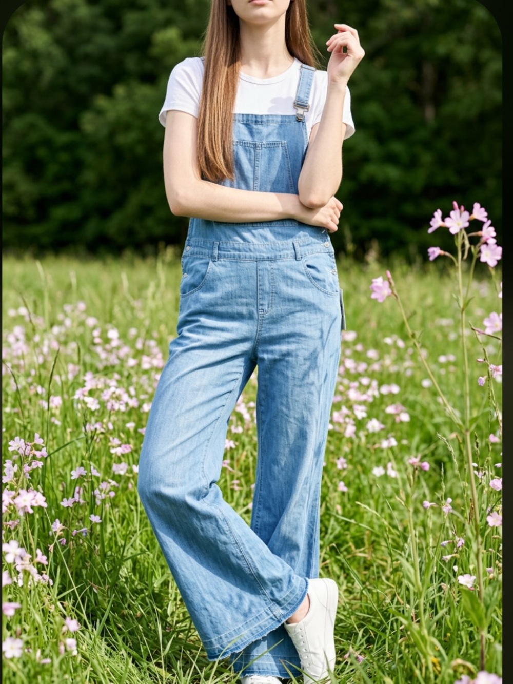 Three Bird Nest Light Blue Denim Overalls size XL